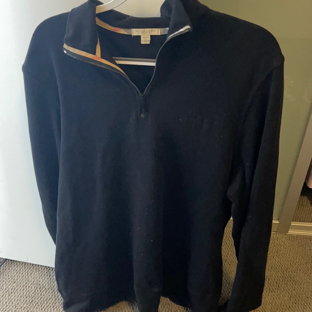 Burberry Quarter Zip Sweatshirt XL